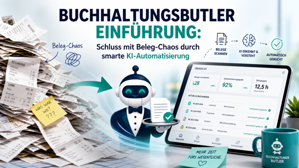 Buchhaltungsbutler Einführung: Schluss mit Beleg-Chaos durch smarte KI-Automatisierung